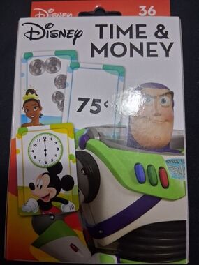 New Disney Time & Money Kids Educational Flash Cards